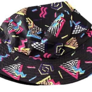 Retro 80s 90s Geometric Bucket Hat